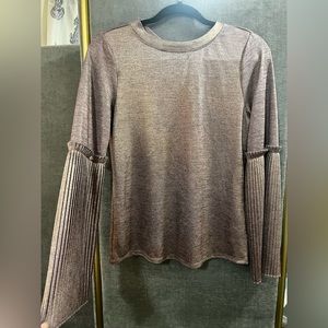 Purple and shinny gold blouse